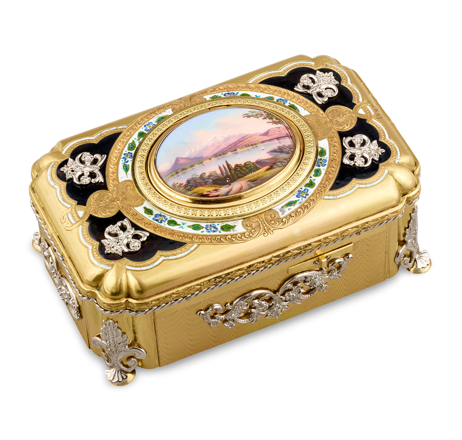 Gold and Diamond Bird Box by Charles Bruguier