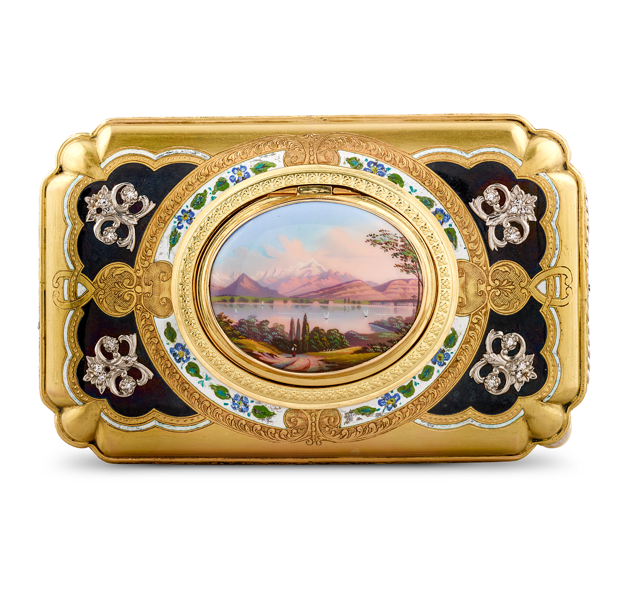 Gold and Diamond Bird Box by Charles Bruguier