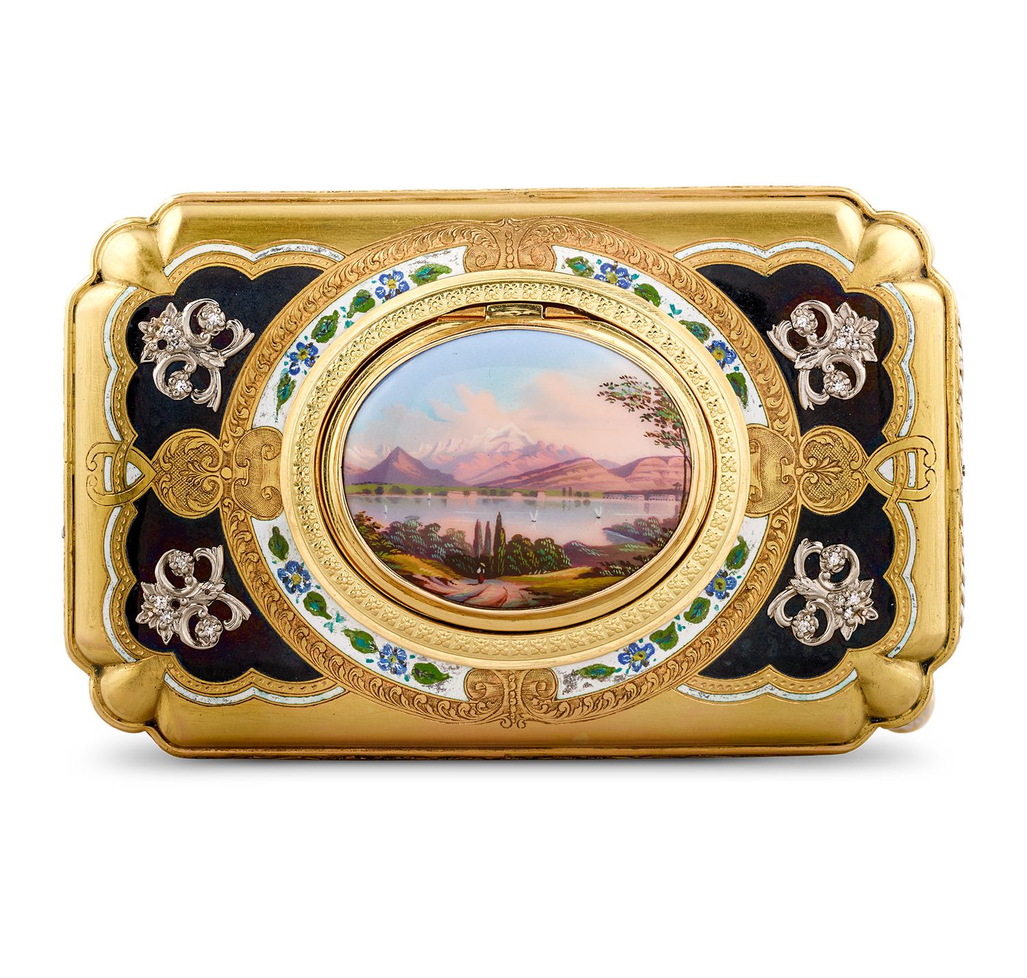 Gold and Diamond Bird Box by Charles Bruguier