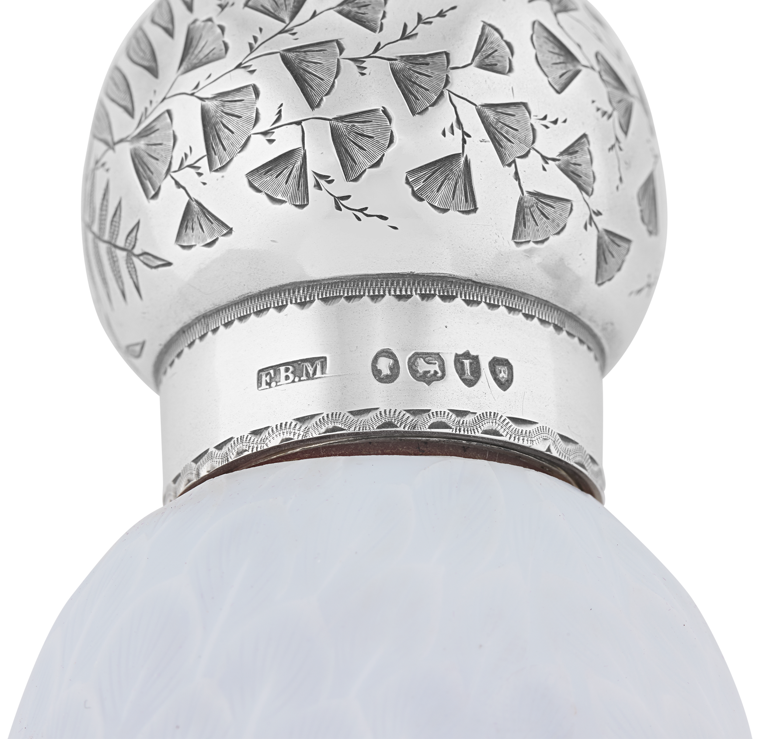 White and Pink Glass Swan Perfume Bottle by Thomas Webb & Sons