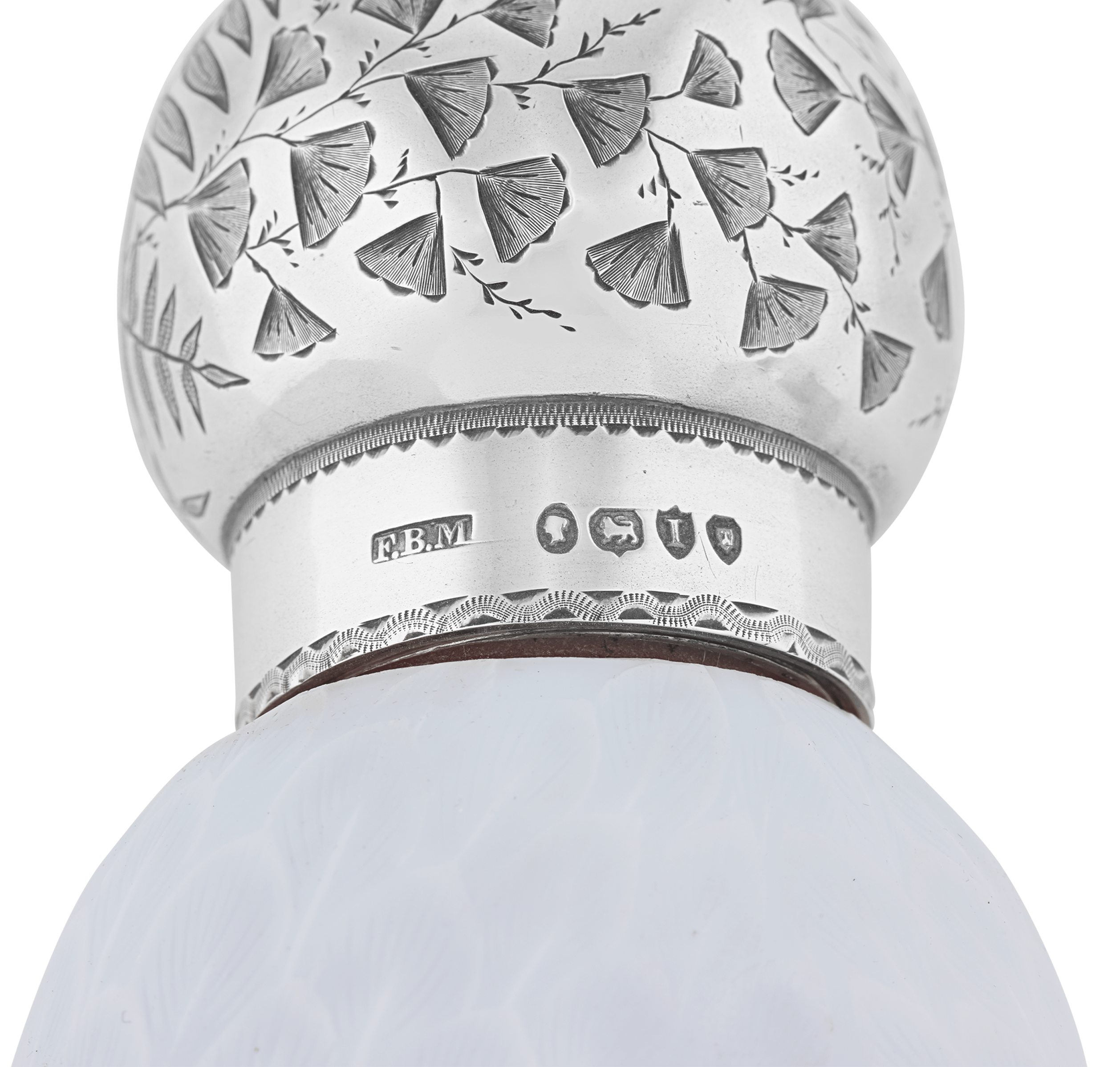 White and Pink Glass Swan Perfume Bottle by Thomas Webb & Sons