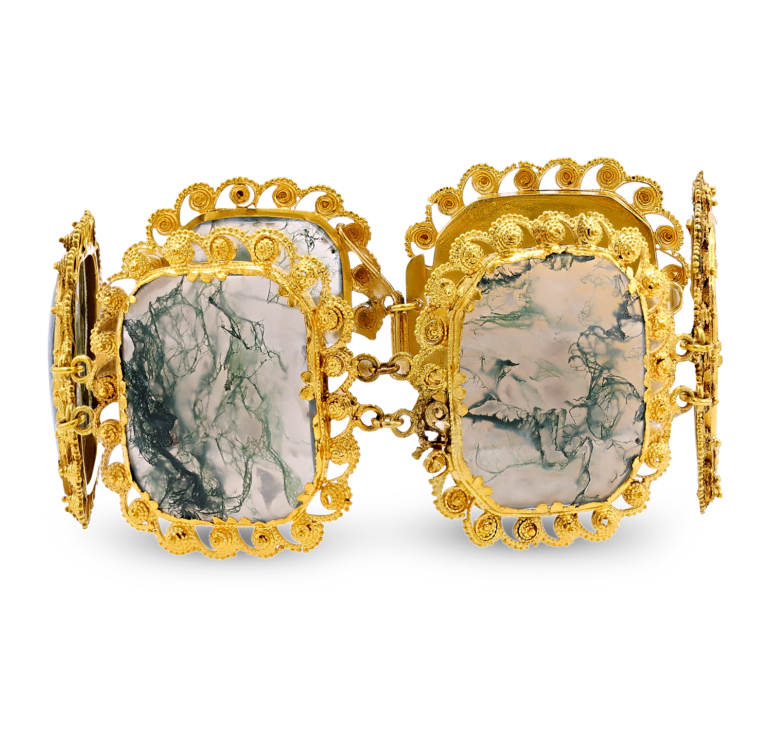 Victorian Moss Agate Bracelet