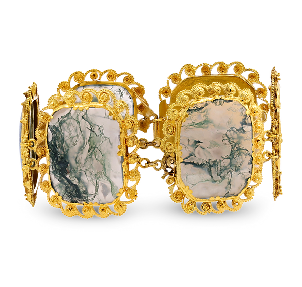 Victorian Moss Agate Bracelet