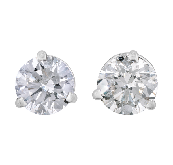 Diamond Earrings, 2.07 Carats