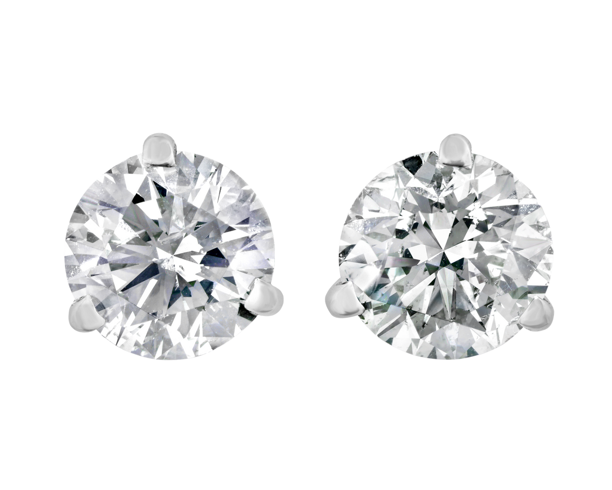 Diamond Earrings, 2.07 Carats