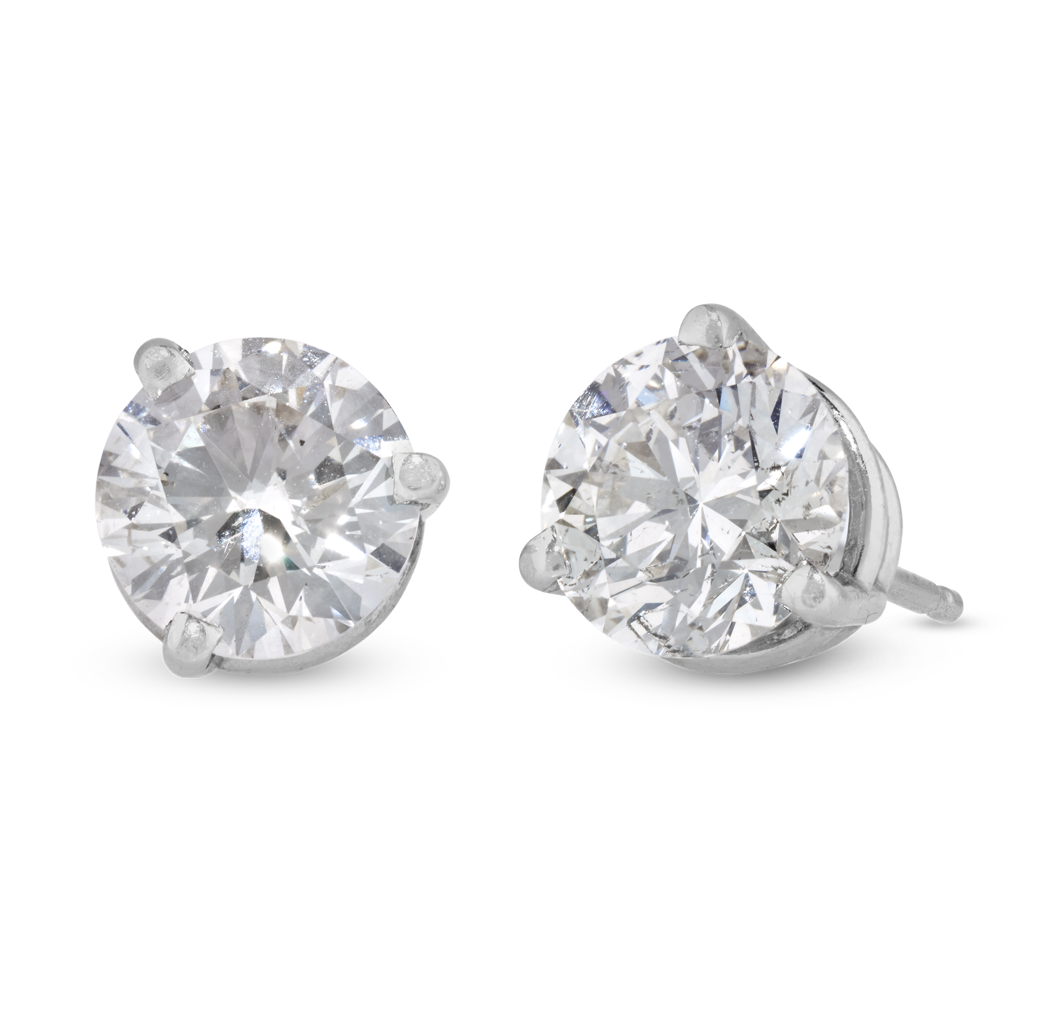 Diamond Earrings, 2.07 Carats
