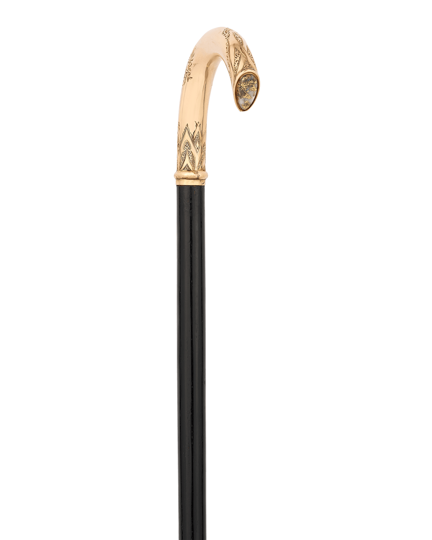 Gold Quartz Californian Walking Cane