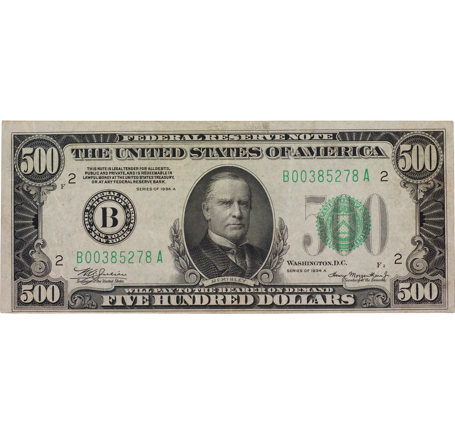 $500 Federal Reserve Note, 1934