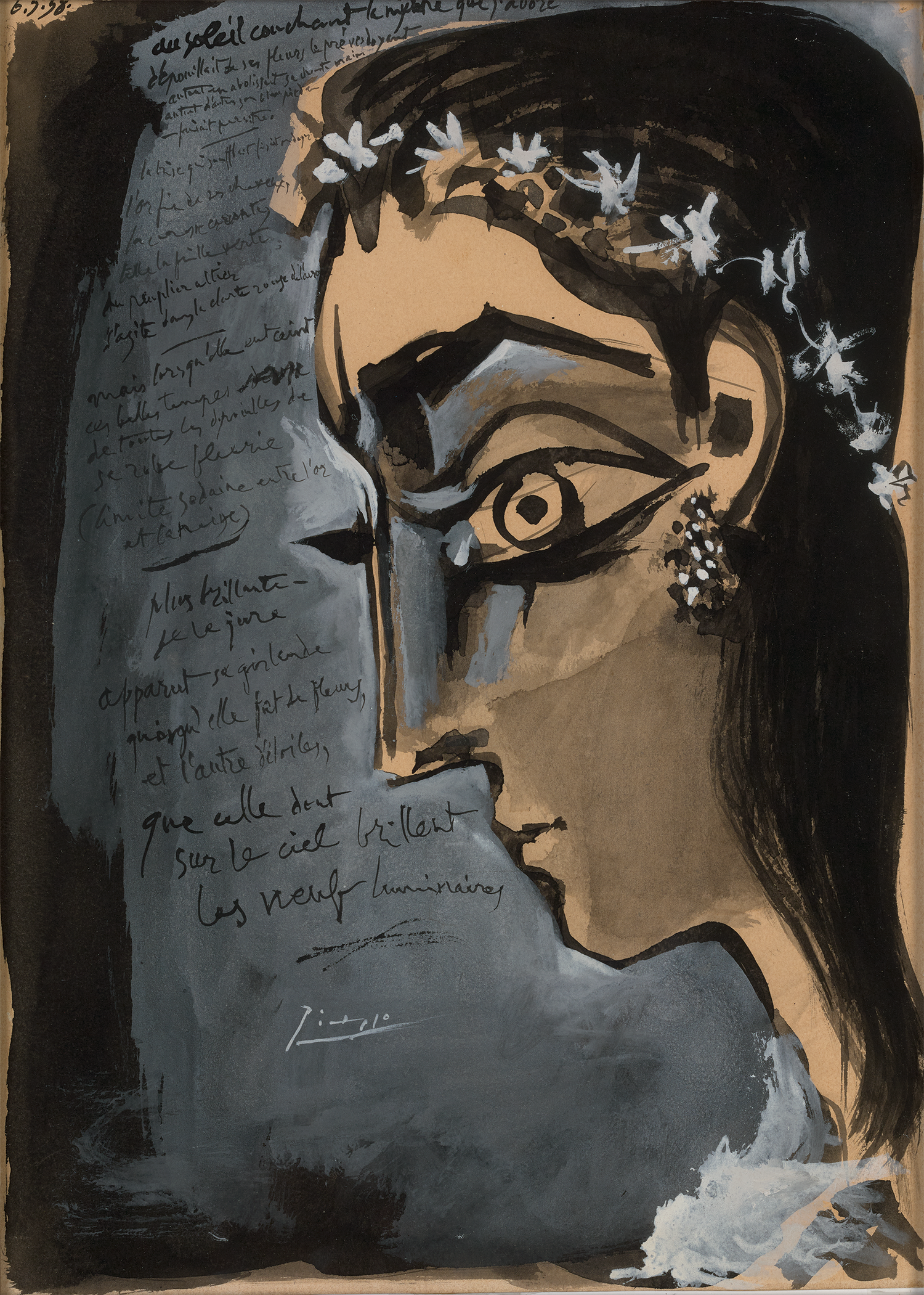 La nymphe au soleil couchant by Pablo Picasso