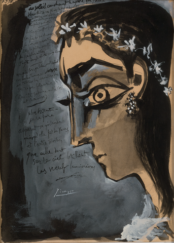 La nymphe au soleil couchant by Pablo Picasso