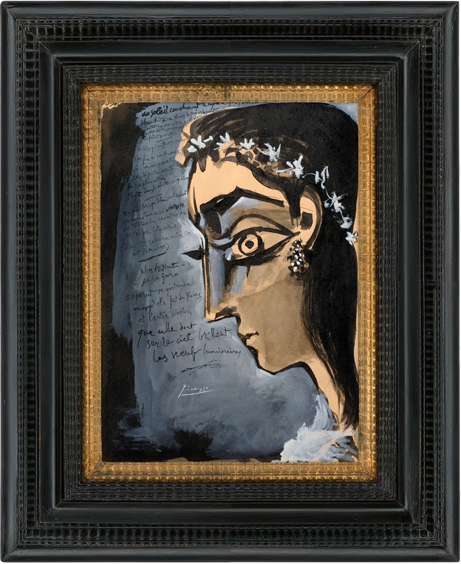 La nymphe au soleil couchant by Pablo Picasso