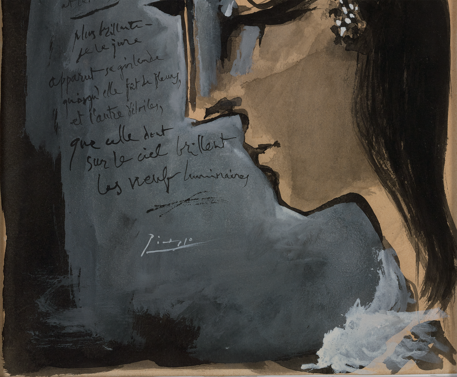 La nymphe au soleil couchant by Pablo Picasso