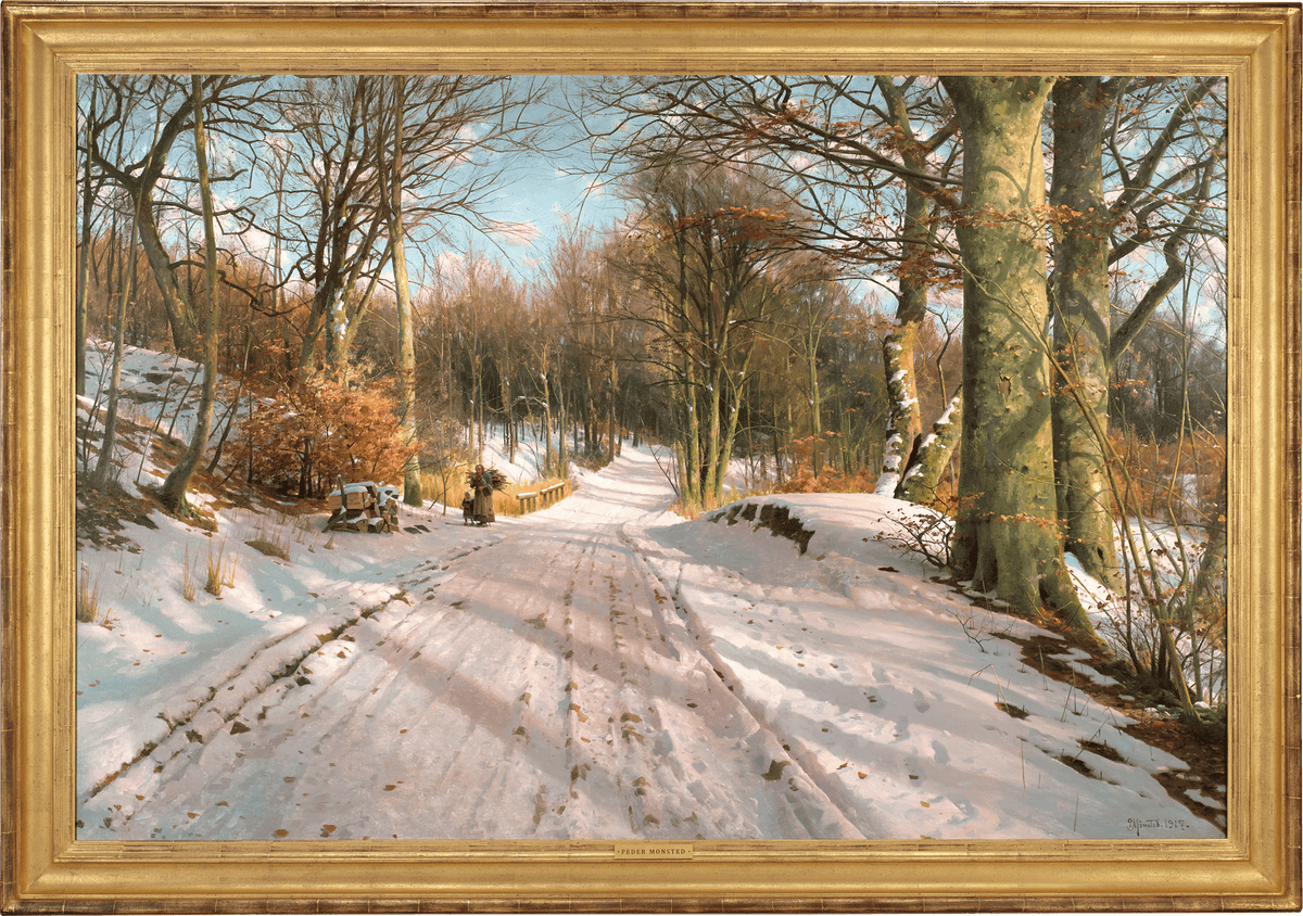 A Winter Day in Hosterkob Forest by Peder Mork Monsted