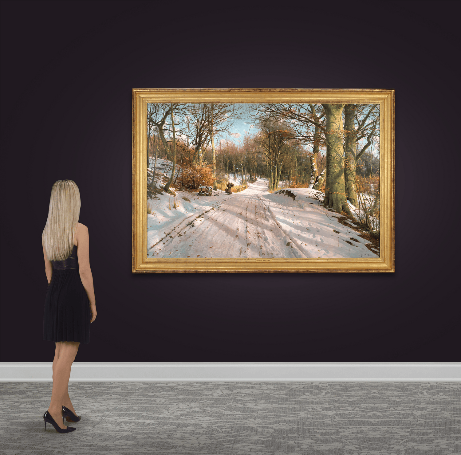 A Winter Day in Hosterkob Forest by Peder Mork Monsted