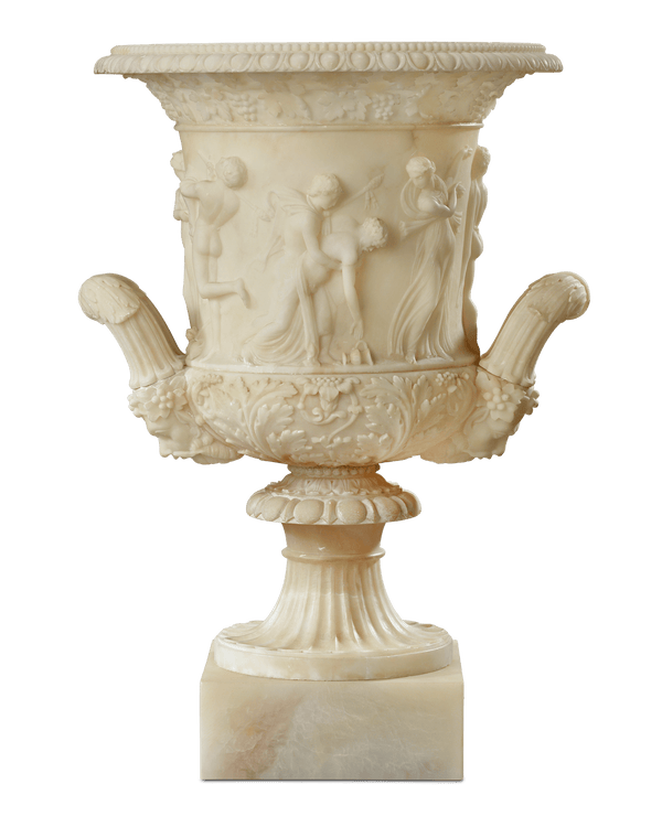 Italian Carved Alabaster Borghese Vase