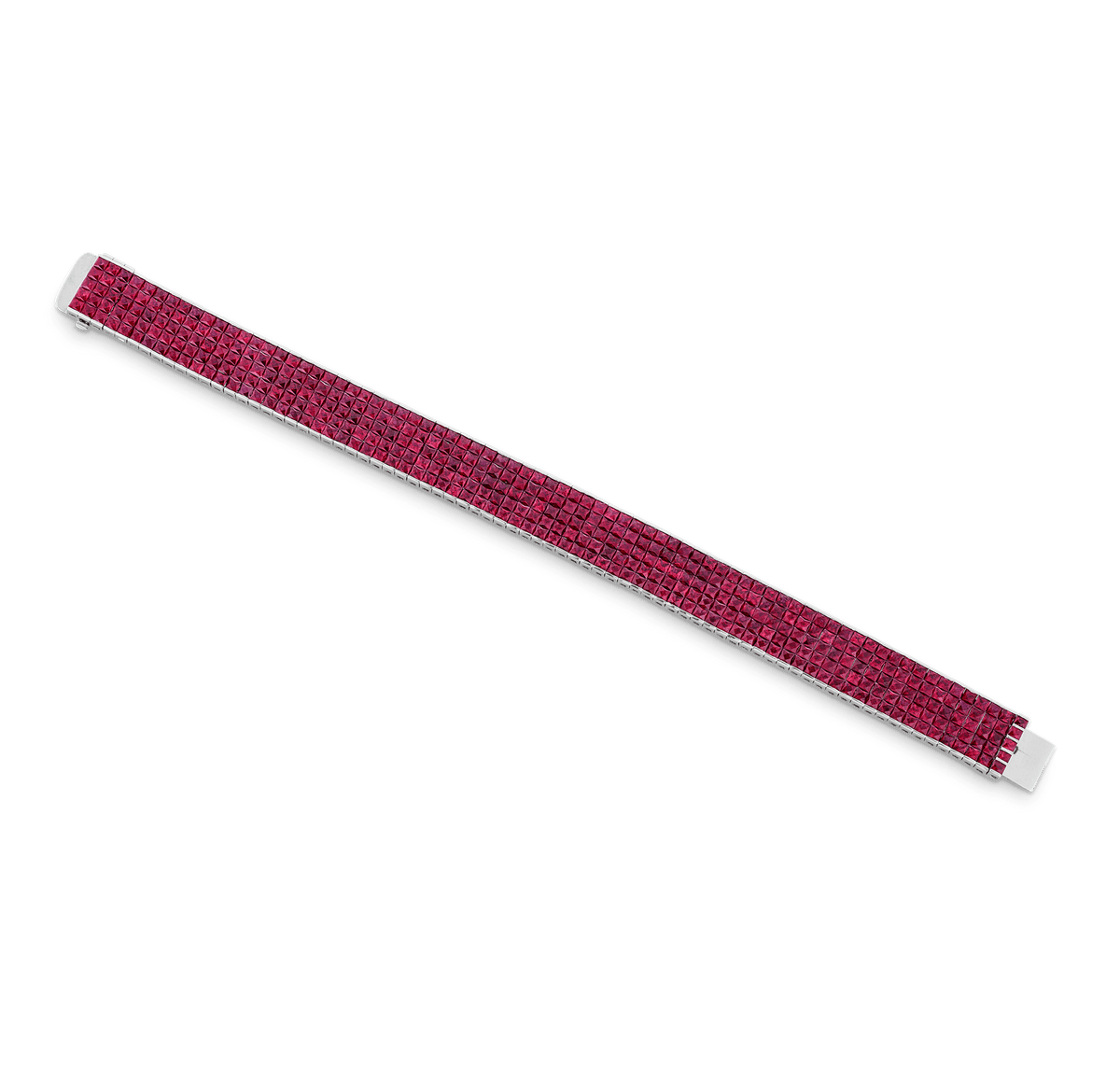 Invisible Set Ruby Bracelet, 50.00 Carats