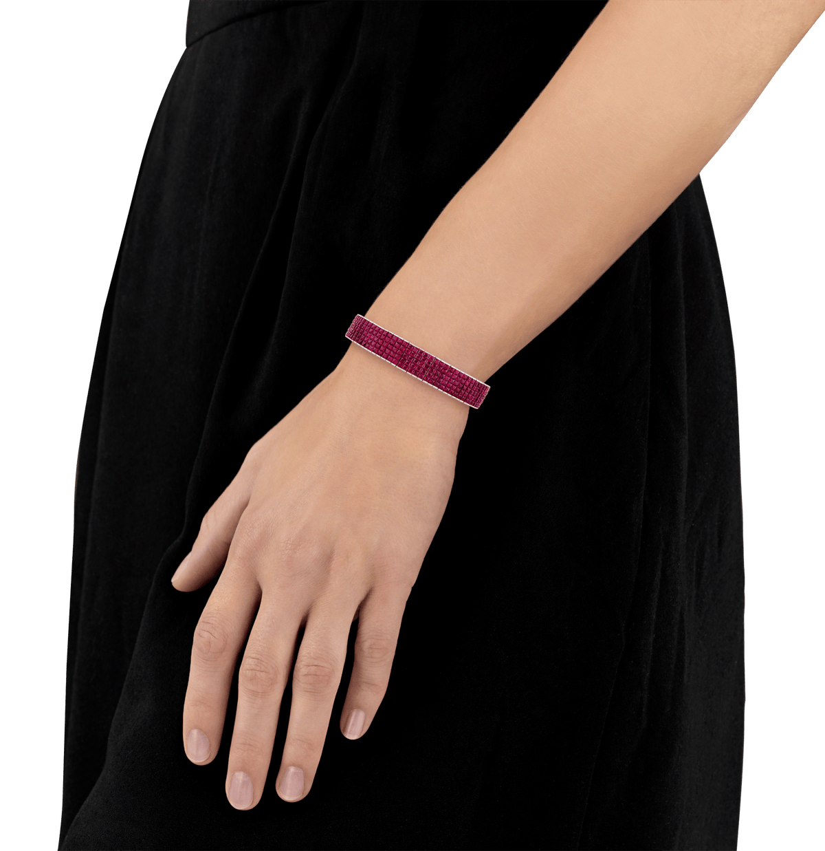 Invisible Set Ruby Bracelet, 50.00 Carats