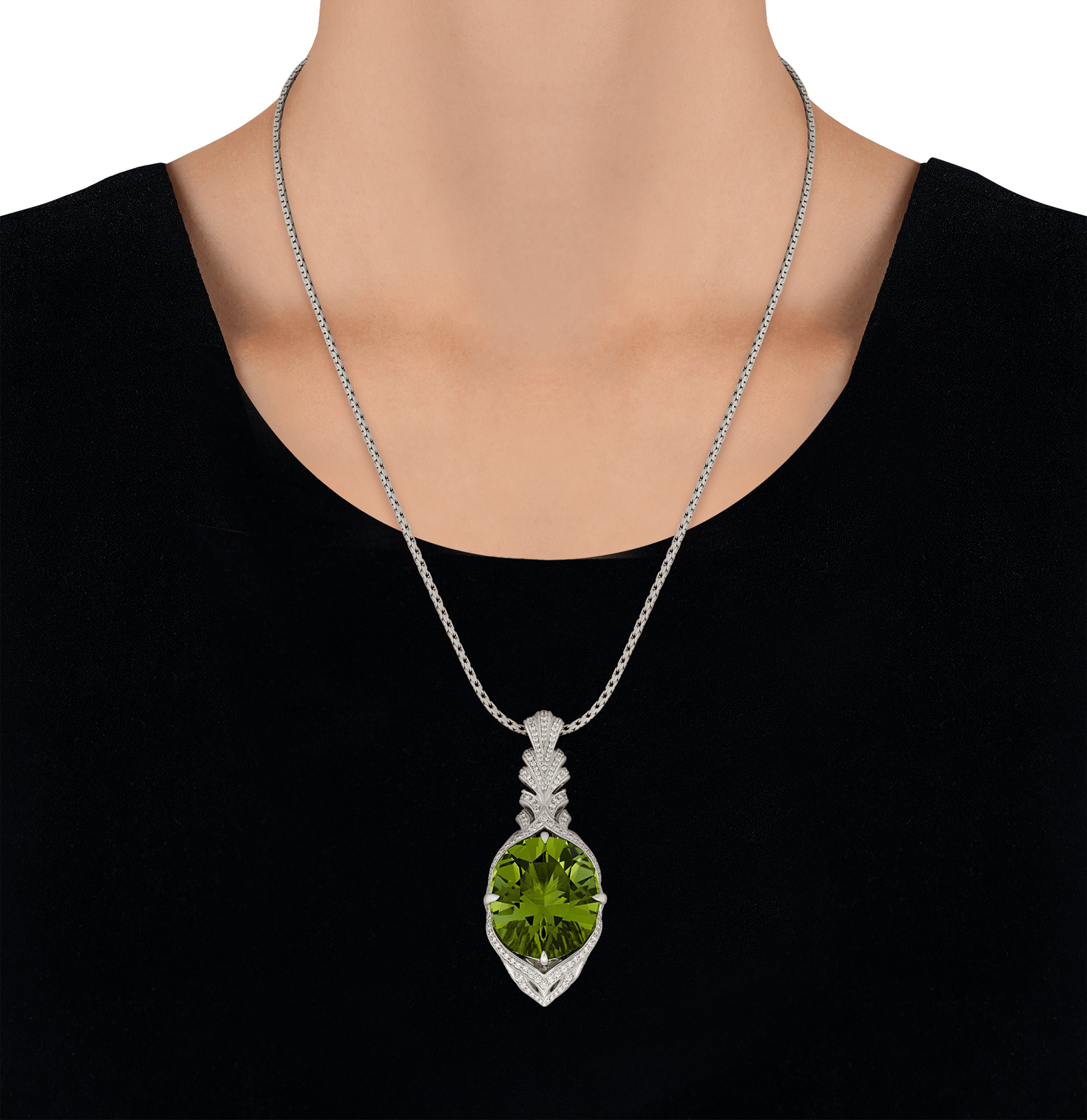 Kat Florence Titanium Tourmaline Pendant, 45.10 Carats