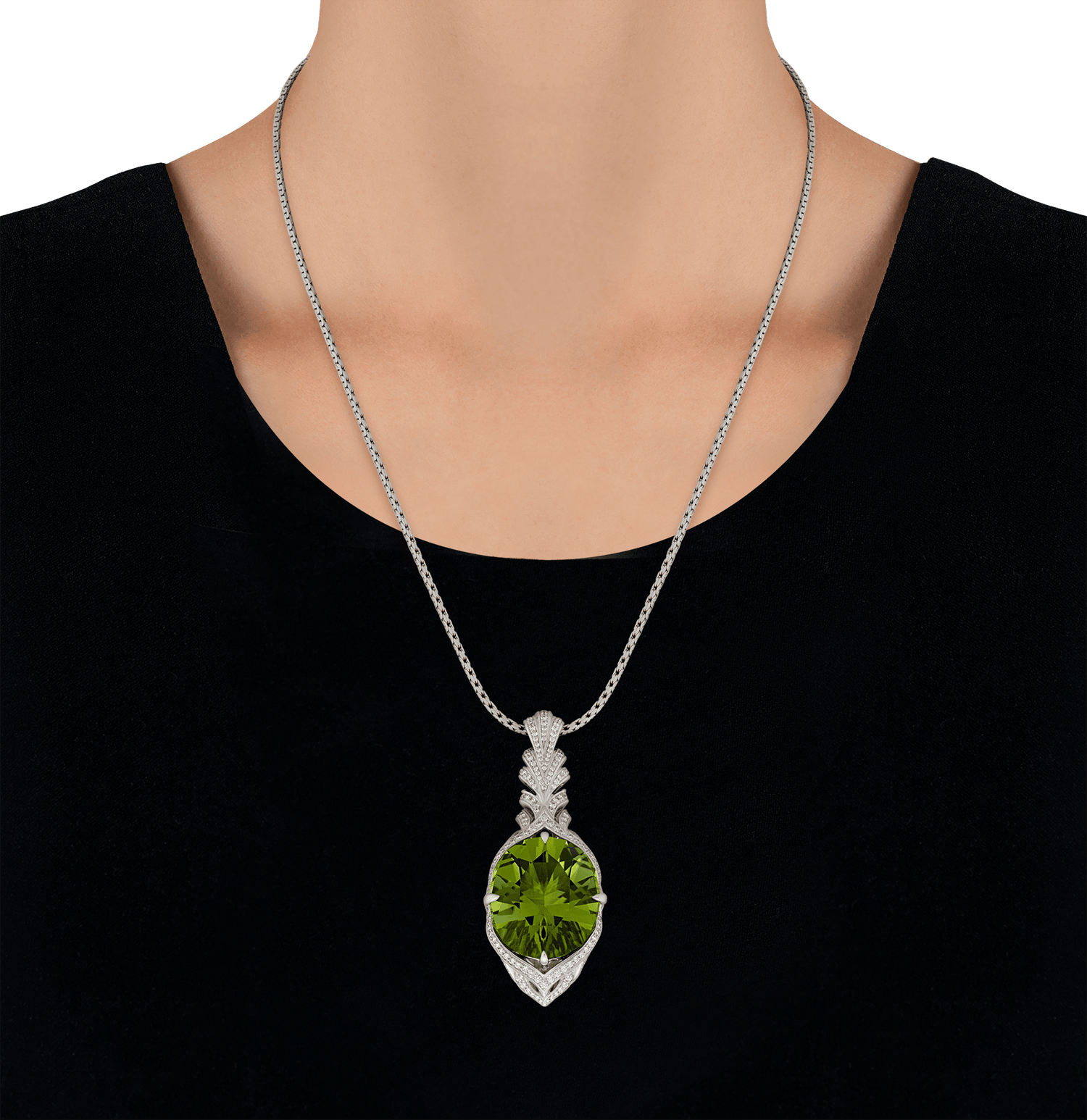 Kat Florence Titanium Tourmaline Pendant, 45.10 Carats