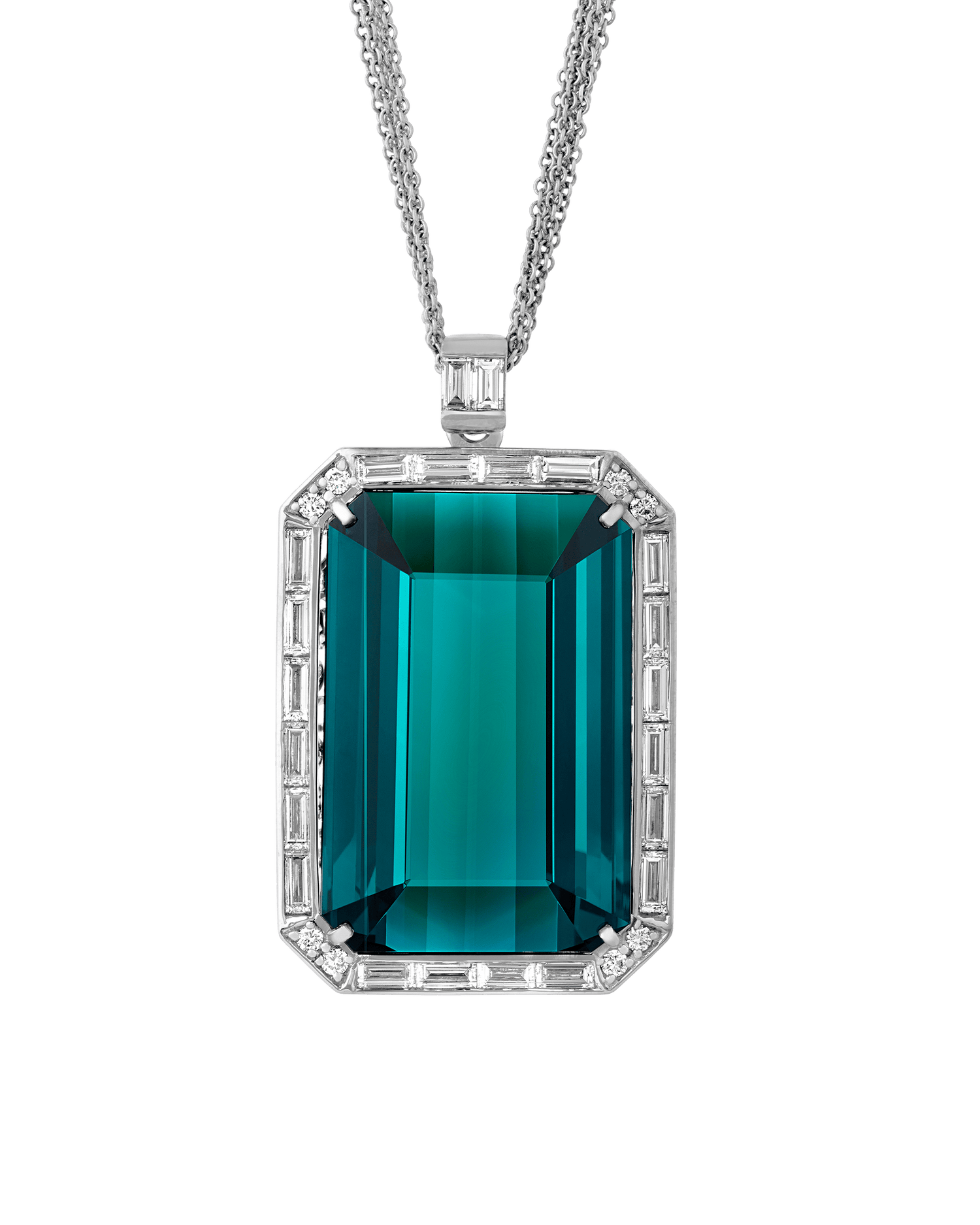 Indicolite Tourmaline Pendant, 86.40 Carats