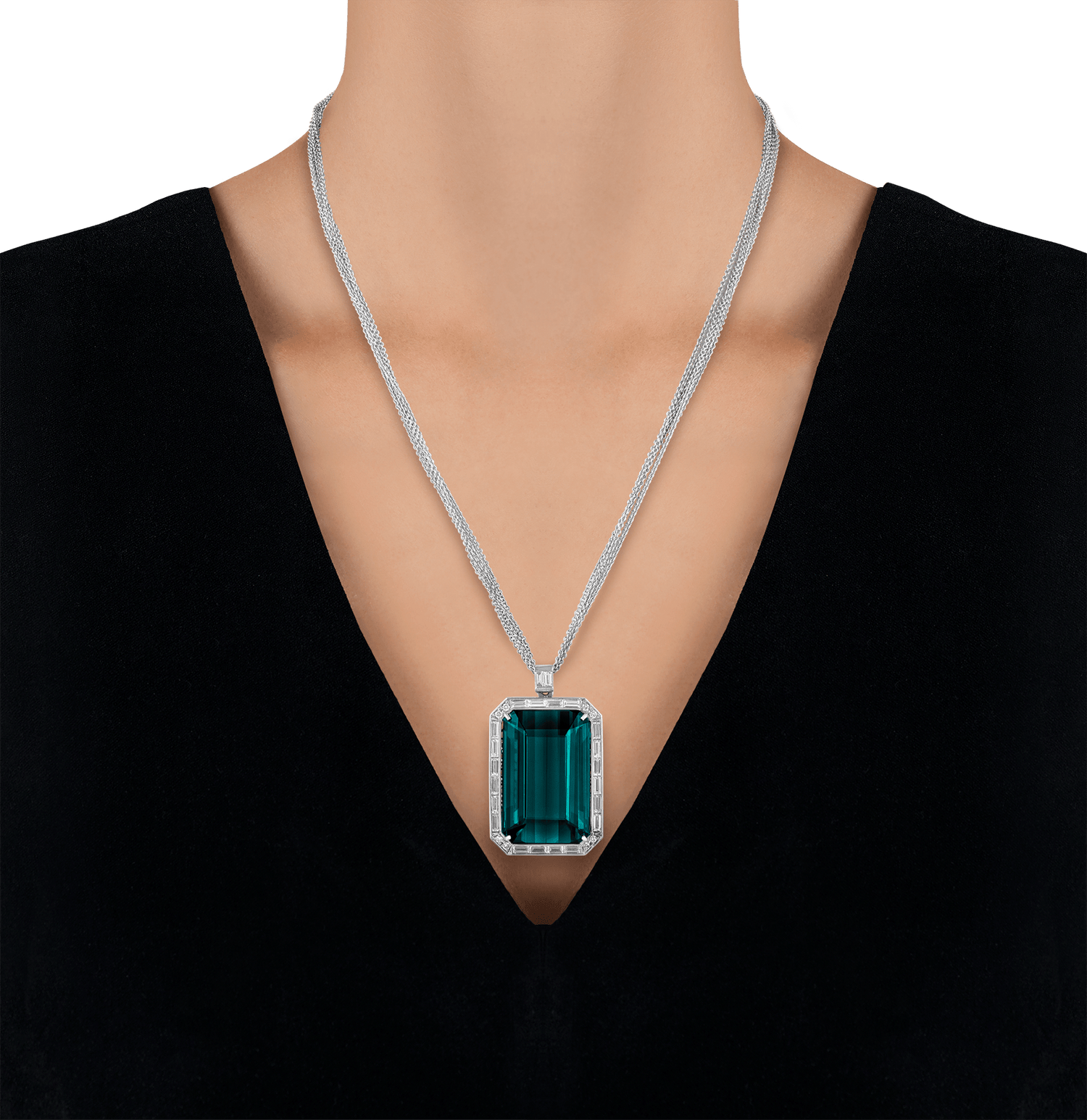 Indicolite Tourmaline Pendant, 86.40 Carats