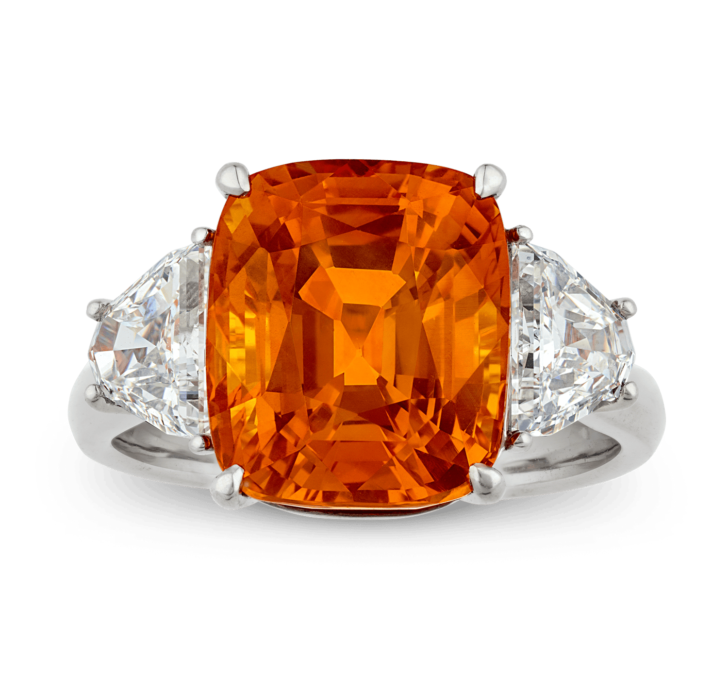 Yellowish Orange Sapphire Ring, 10.00 Carats