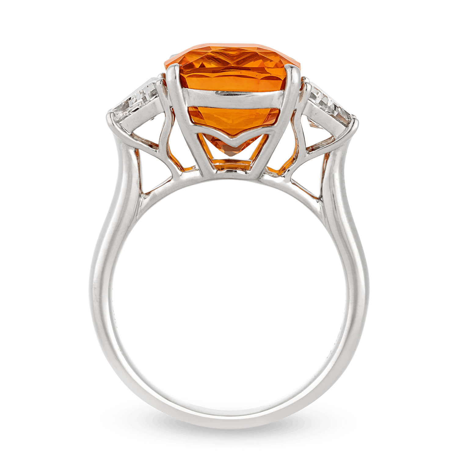 Yellowish Orange Sapphire Ring, 10.00 Carats