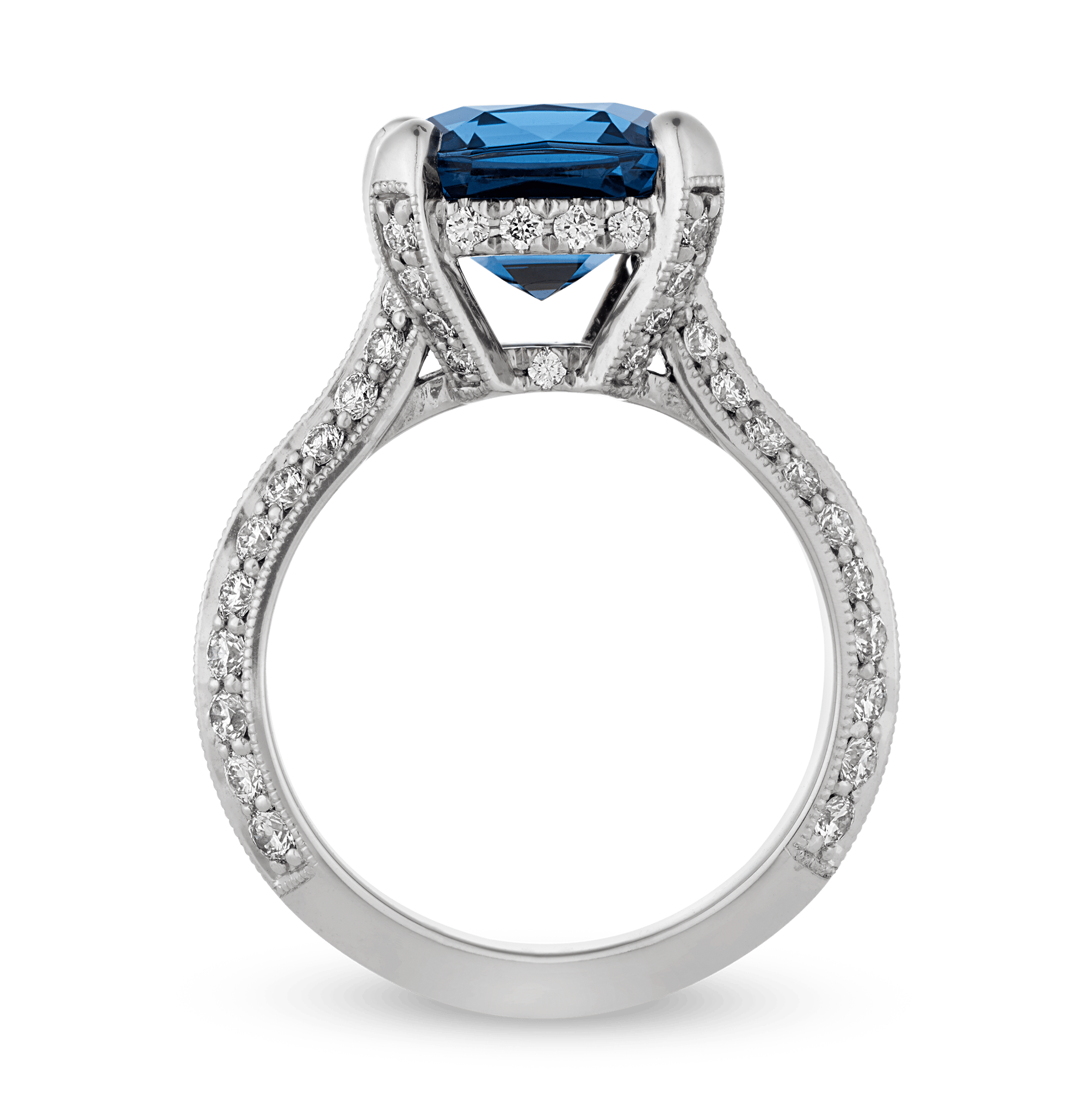 Cobalt Spinel Ring, Untreated, 5.23 Carats