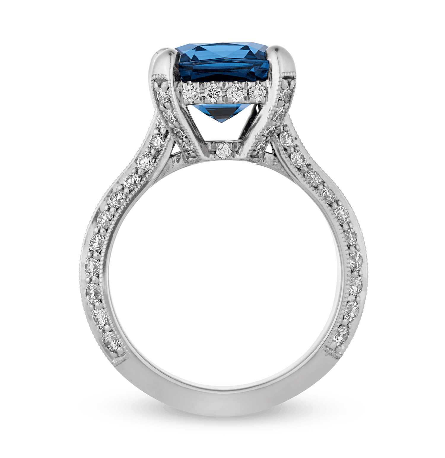 Cobalt Spinel Ring, Untreated, 5.23 Carats