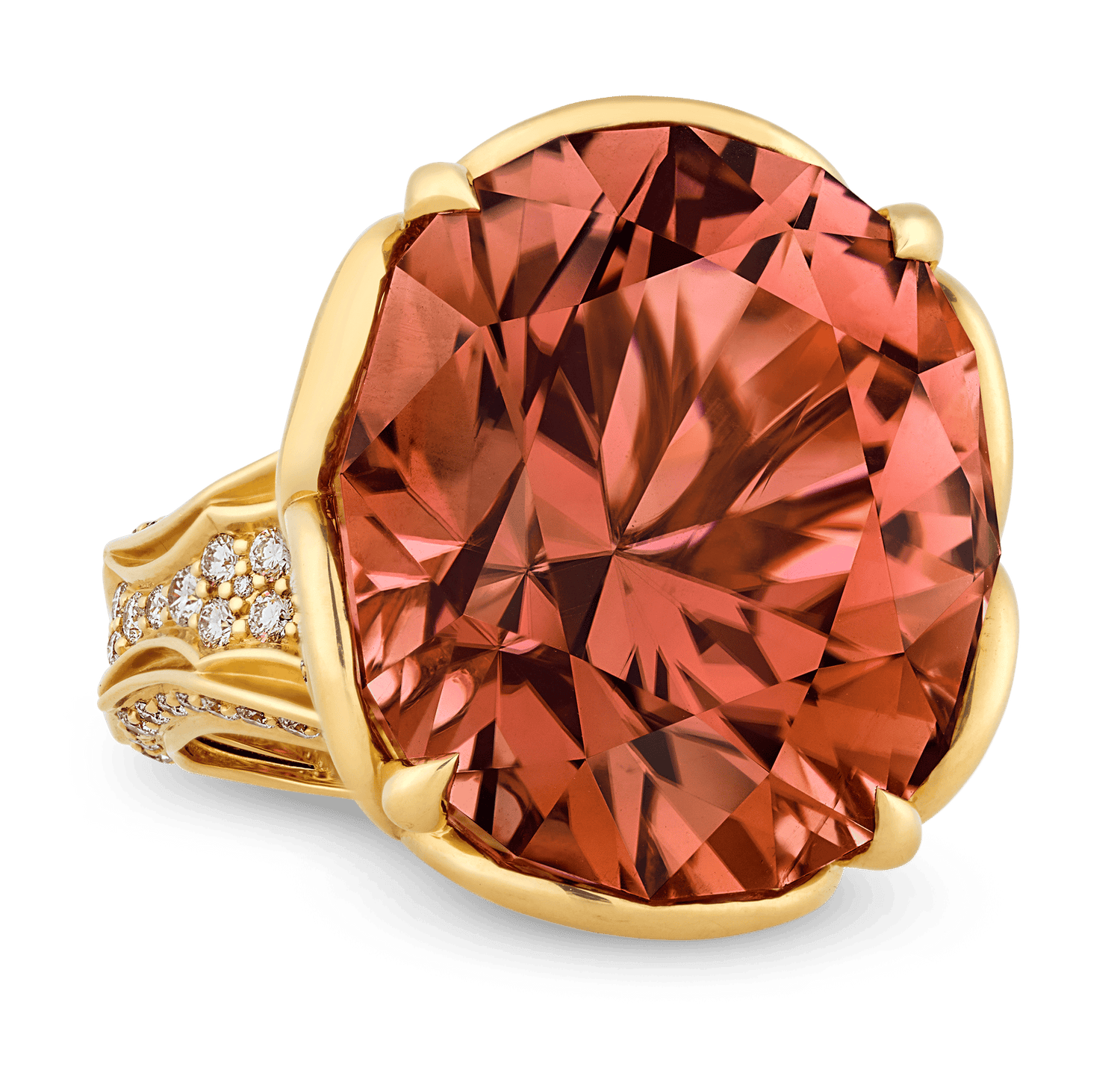 Kat Florence Neon Titanium Tourmaline Ring, 44.72 Carats