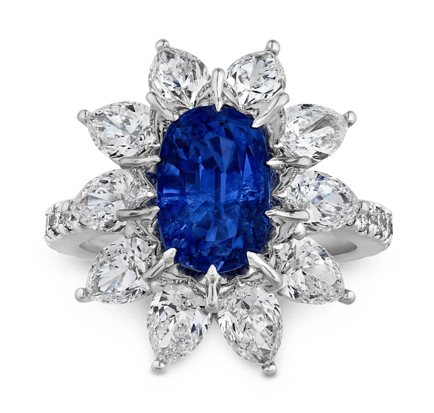 Kashmir Sapphire Ring, Untreated, 3.98 Carats