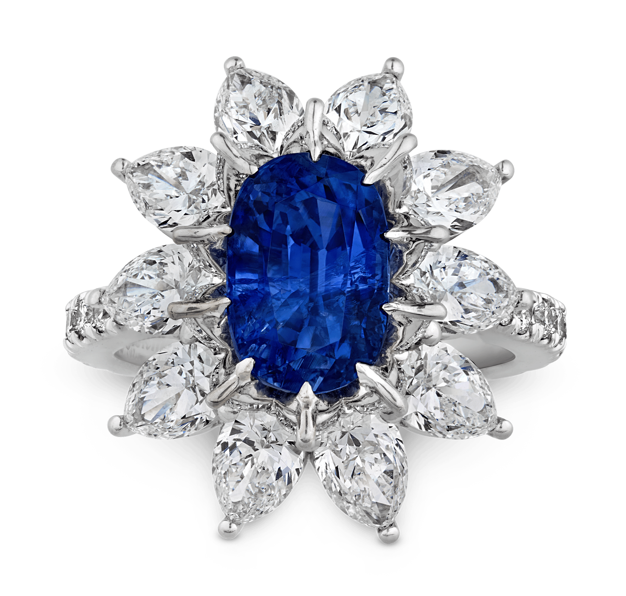 Kashmir Sapphire Ring, Untreated, 3.98 Carats