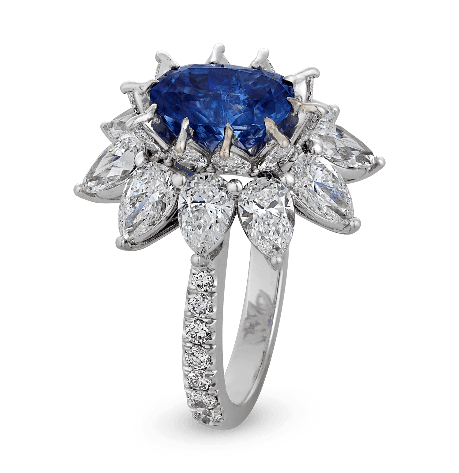 Kashmir Sapphire Ring, Untreated, 3.98 Carats