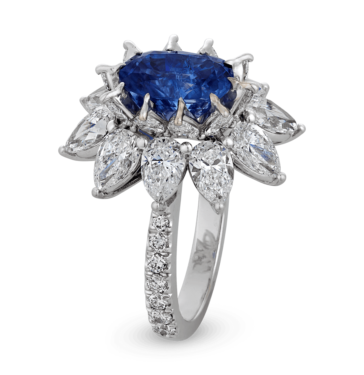 Kashmir Sapphire Ring, Untreated, 3.98 Carats