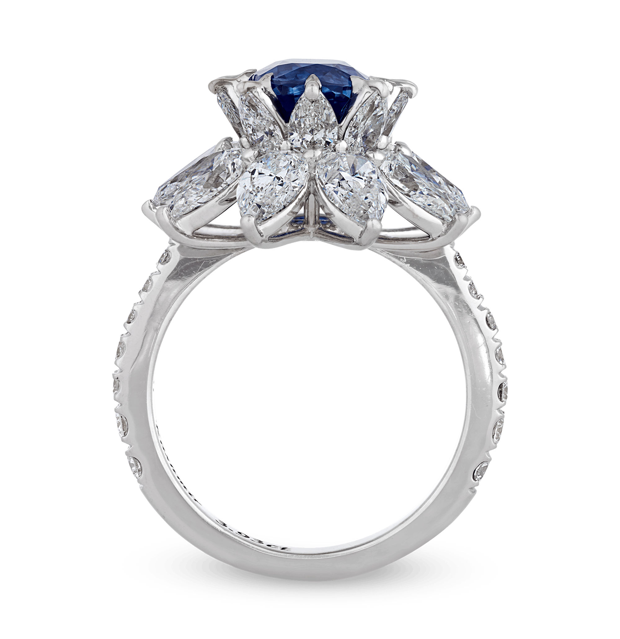 Kashmir Sapphire Ring, Untreated, 3.98 Carats