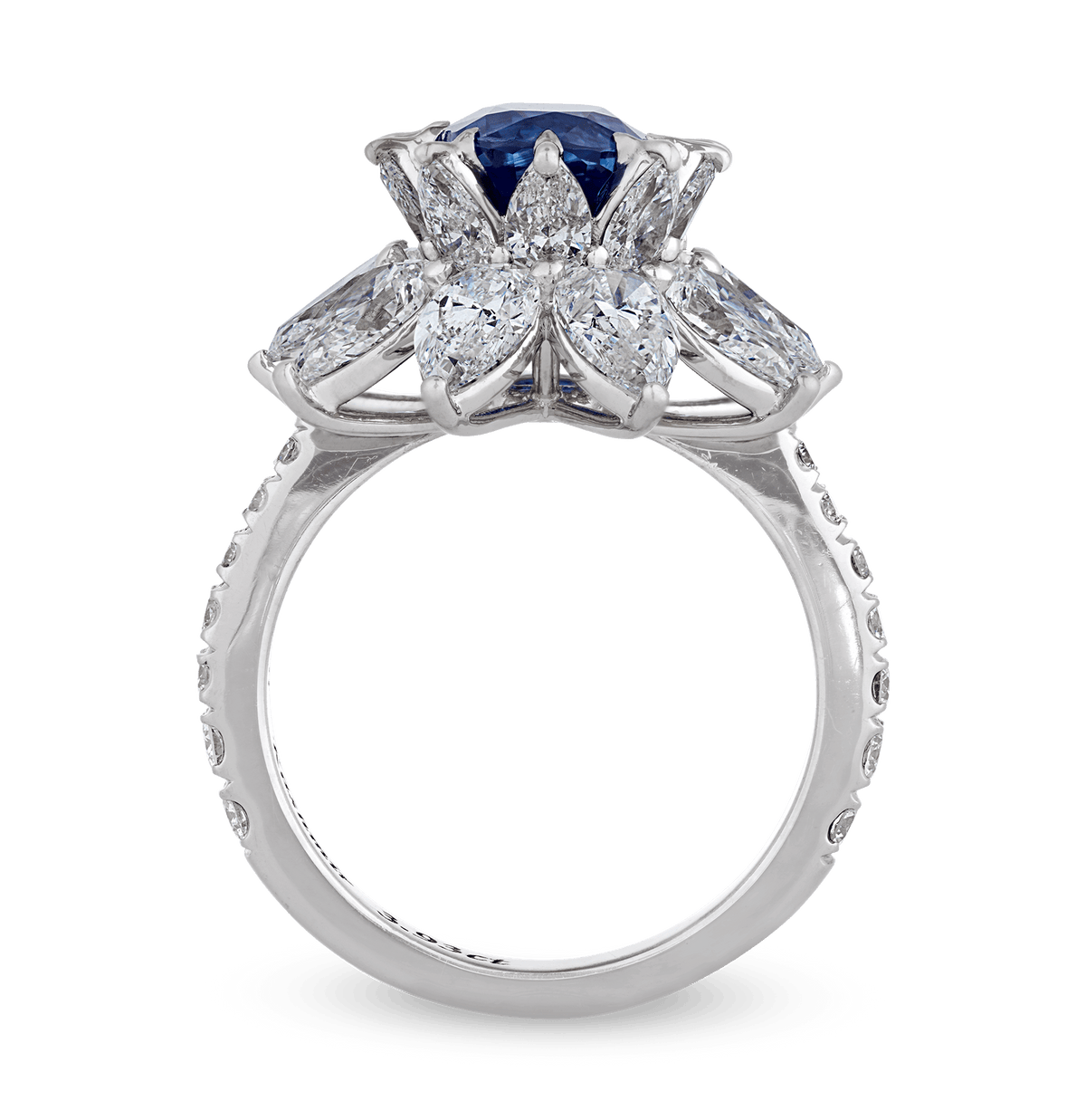 Kashmir Sapphire Ring, Untreated, 3.98 Carats