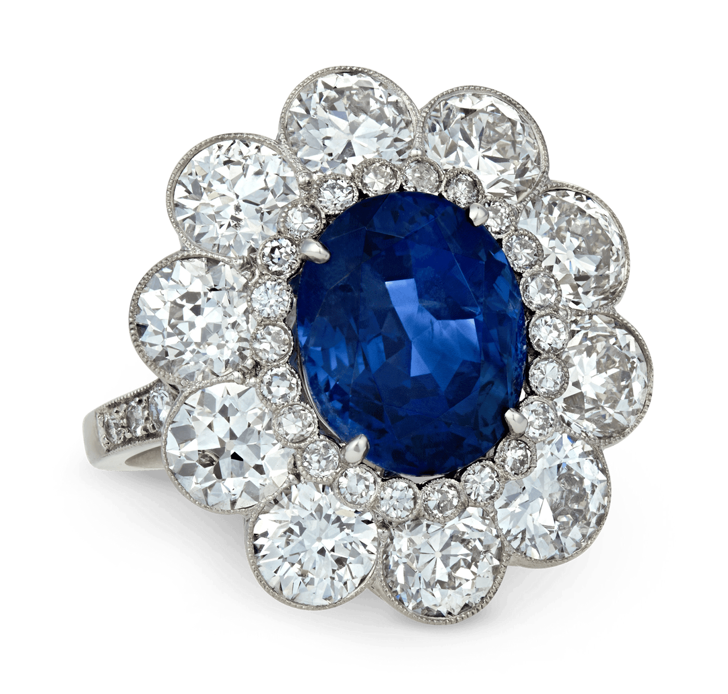 Ceylon Sapphire Ring, Untreated, 6.94 Carats