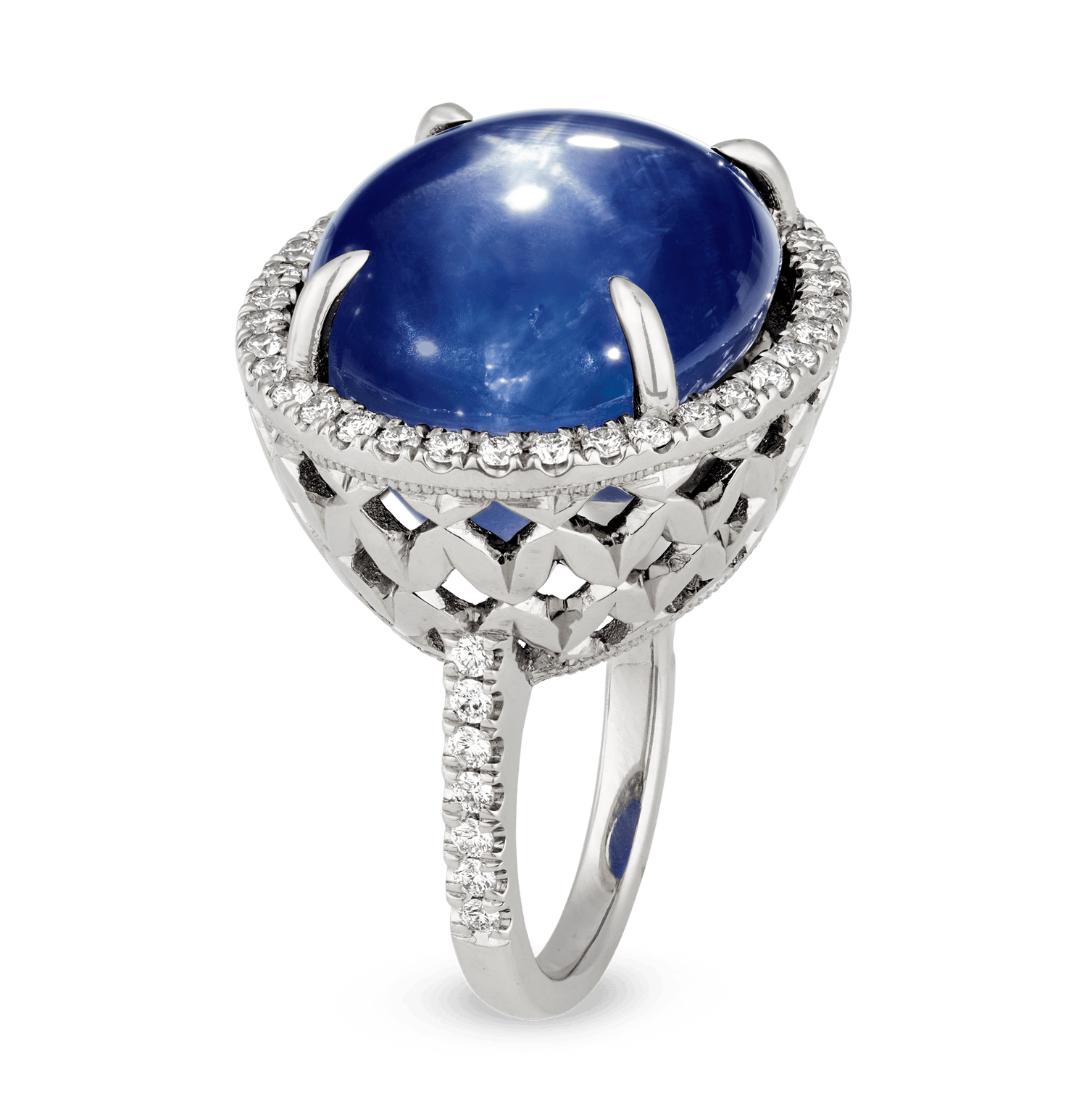 Ceylon Star Sapphire Ring, Untreated, 41.85 Carats