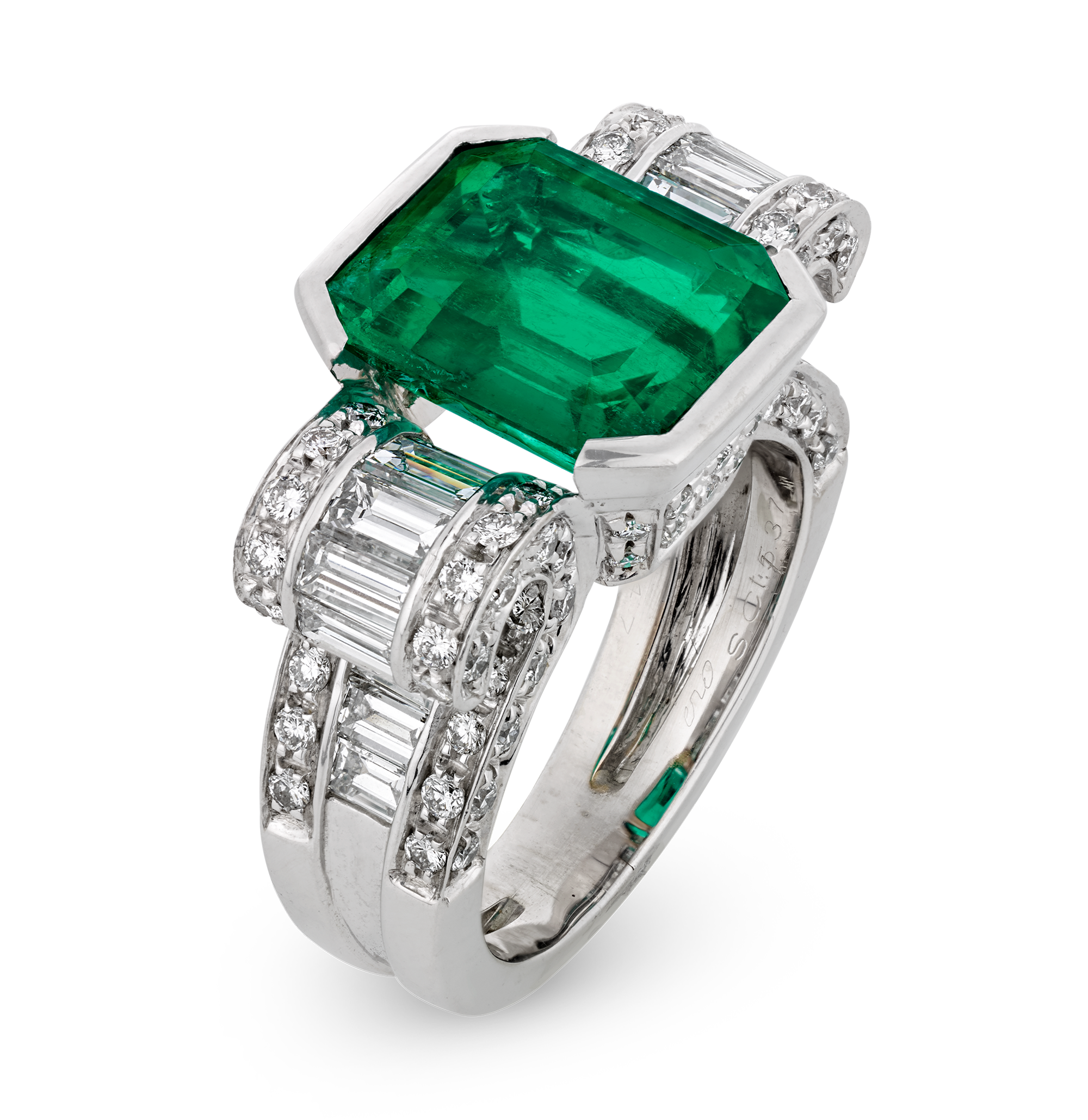 Colombian Emerald Ring, 5.37 Carats