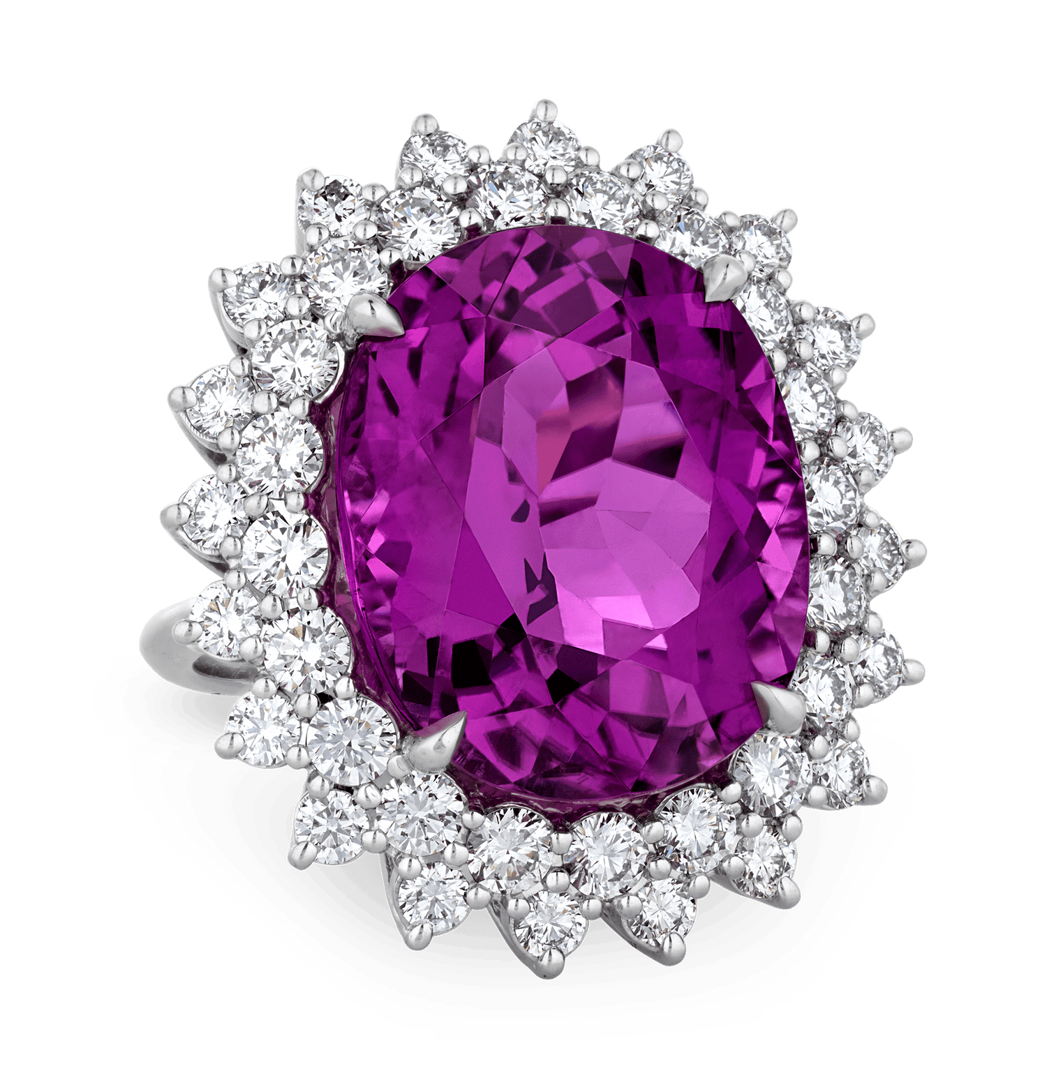 Unheated Purple Tourmaline Ring, 22.29 Carats