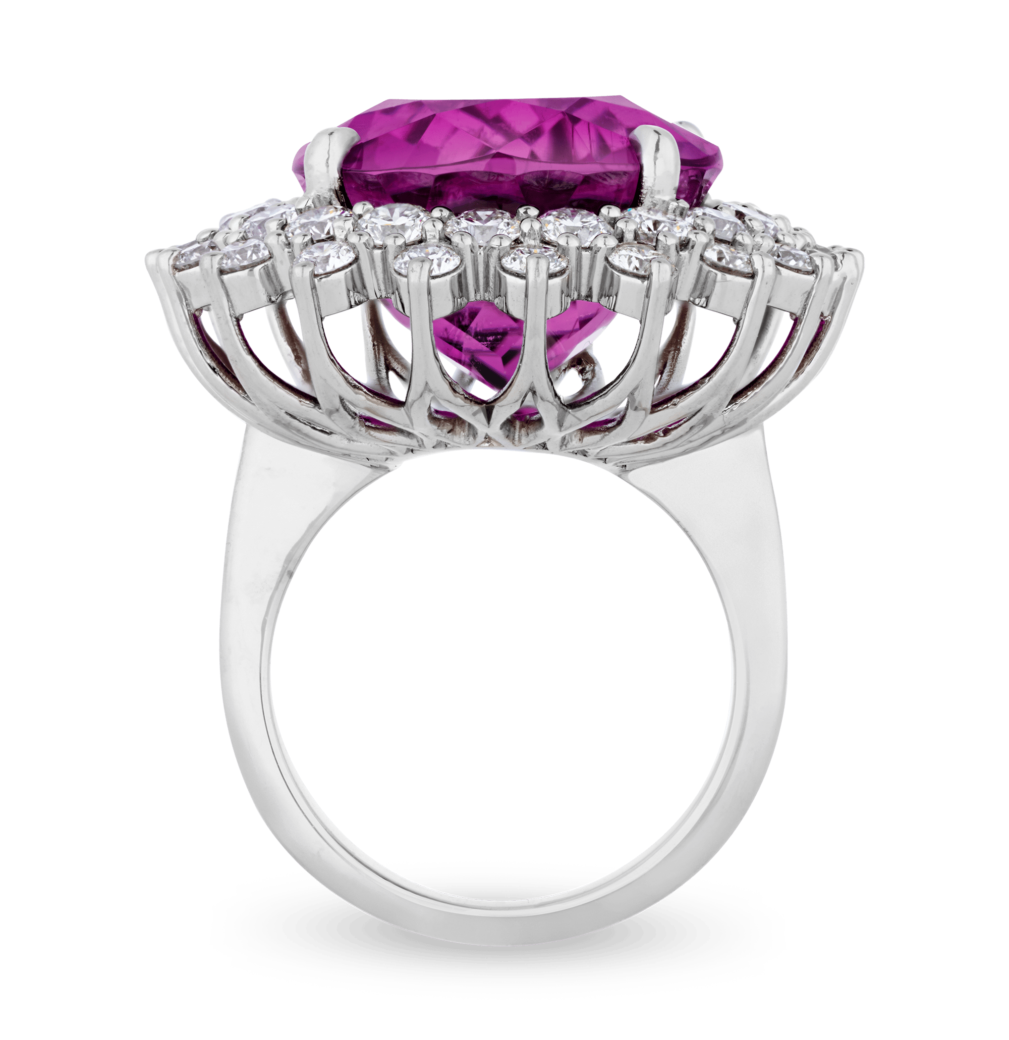 Unheated Purple Tourmaline Ring, 22.29 Carats
