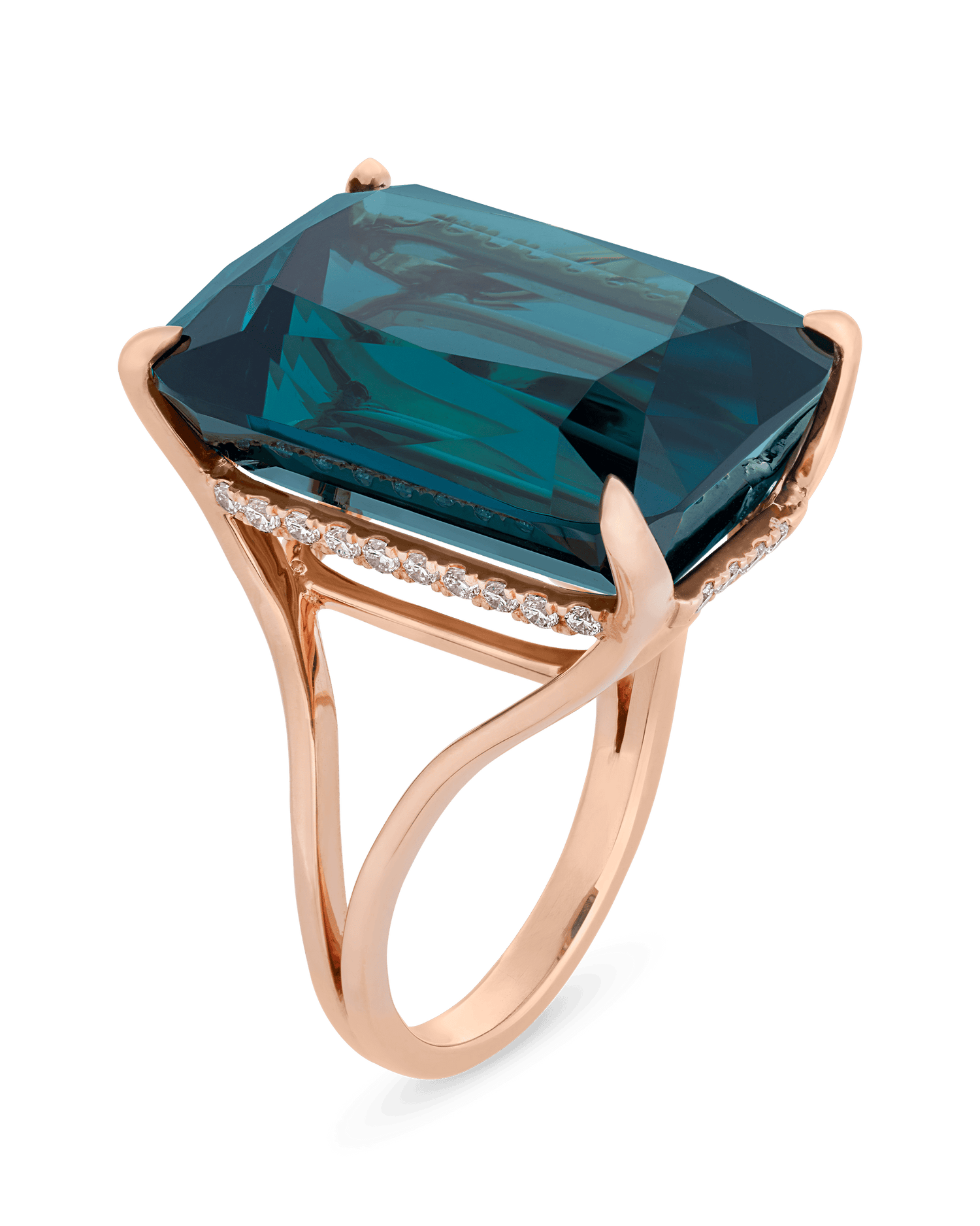 Indicolite Tourmaline Ring, 31.93 Carats