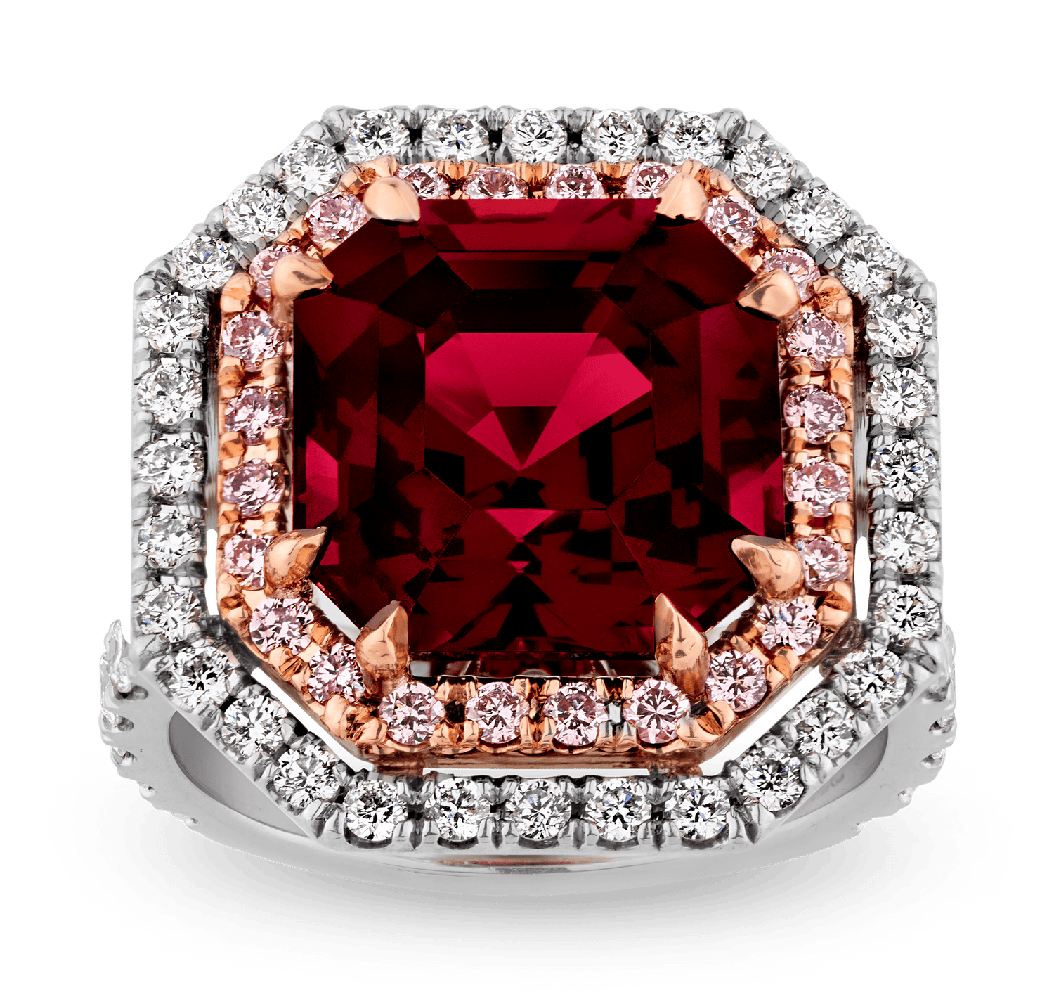 Unheated Burma Red Spinel Ring, 9.30 Carats