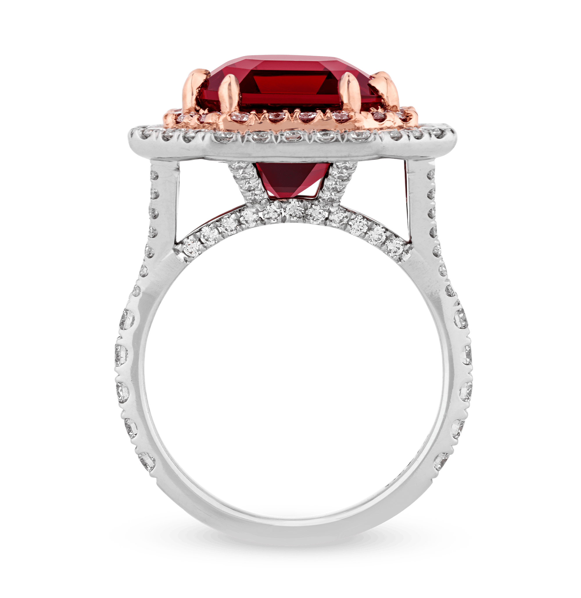 Unheated Burma Red Spinel Ring, 9.30 Carats