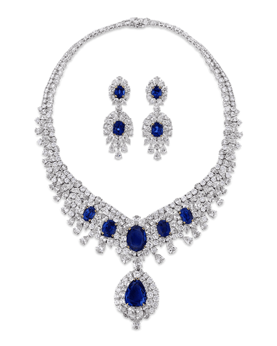 Untreated Sapphire and Diamond Suite, 242.25 Carats