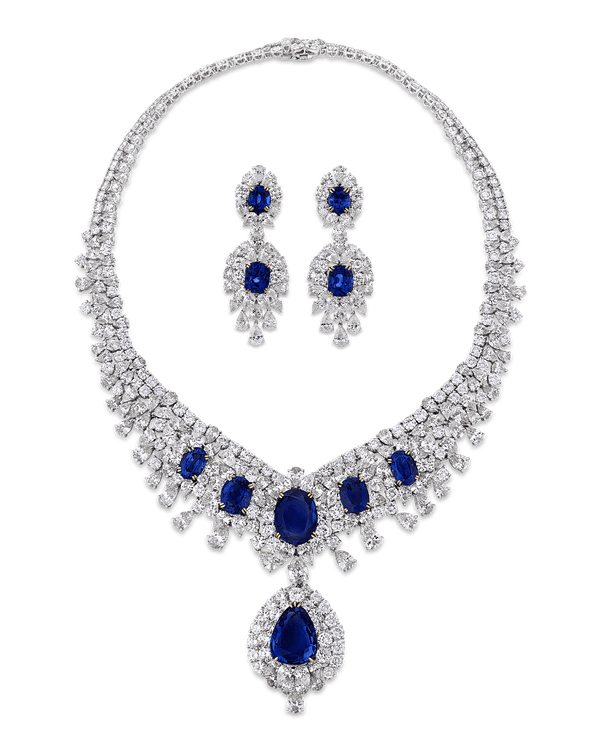 Untreated Sapphire and Diamond Suite, 242.25 Carats