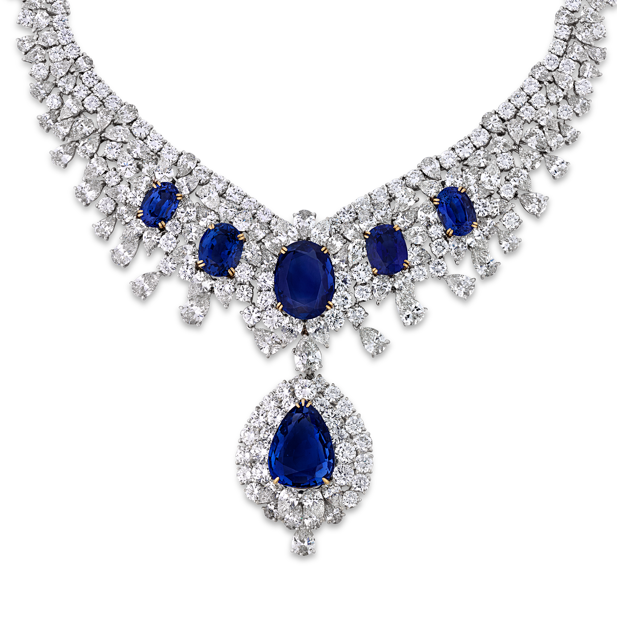 Untreated Sapphire and Diamond Suite, 242.25 Carats