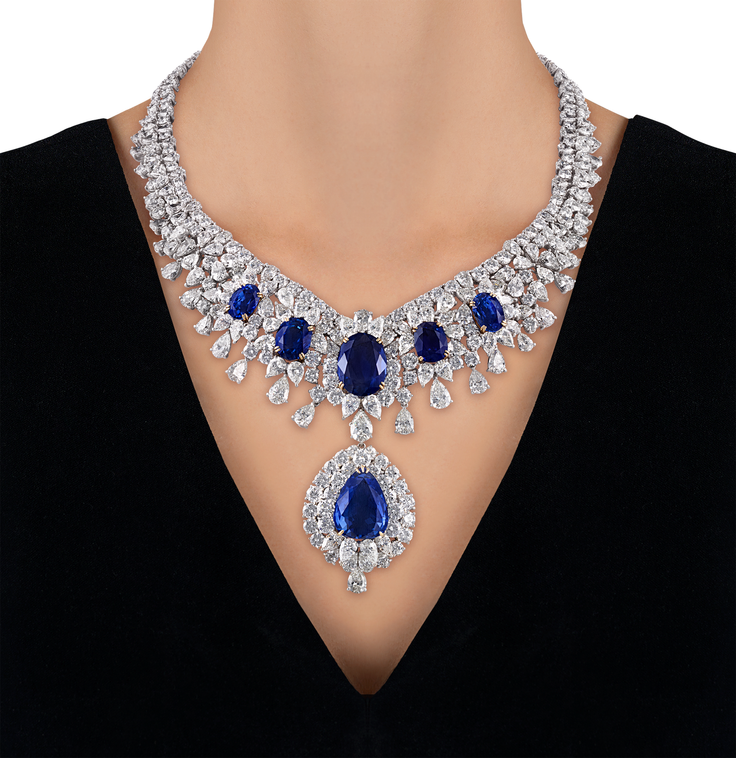 Untreated Sapphire and Diamond Suite, 242.25 Carats