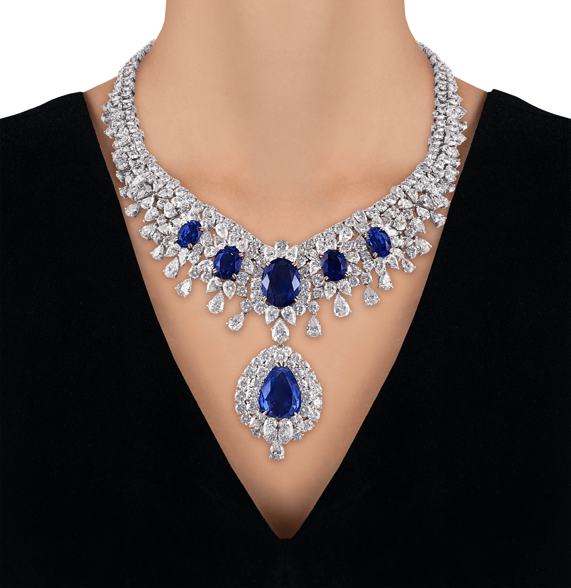 Untreated Sapphire and Diamond Suite, 242.25 Carats