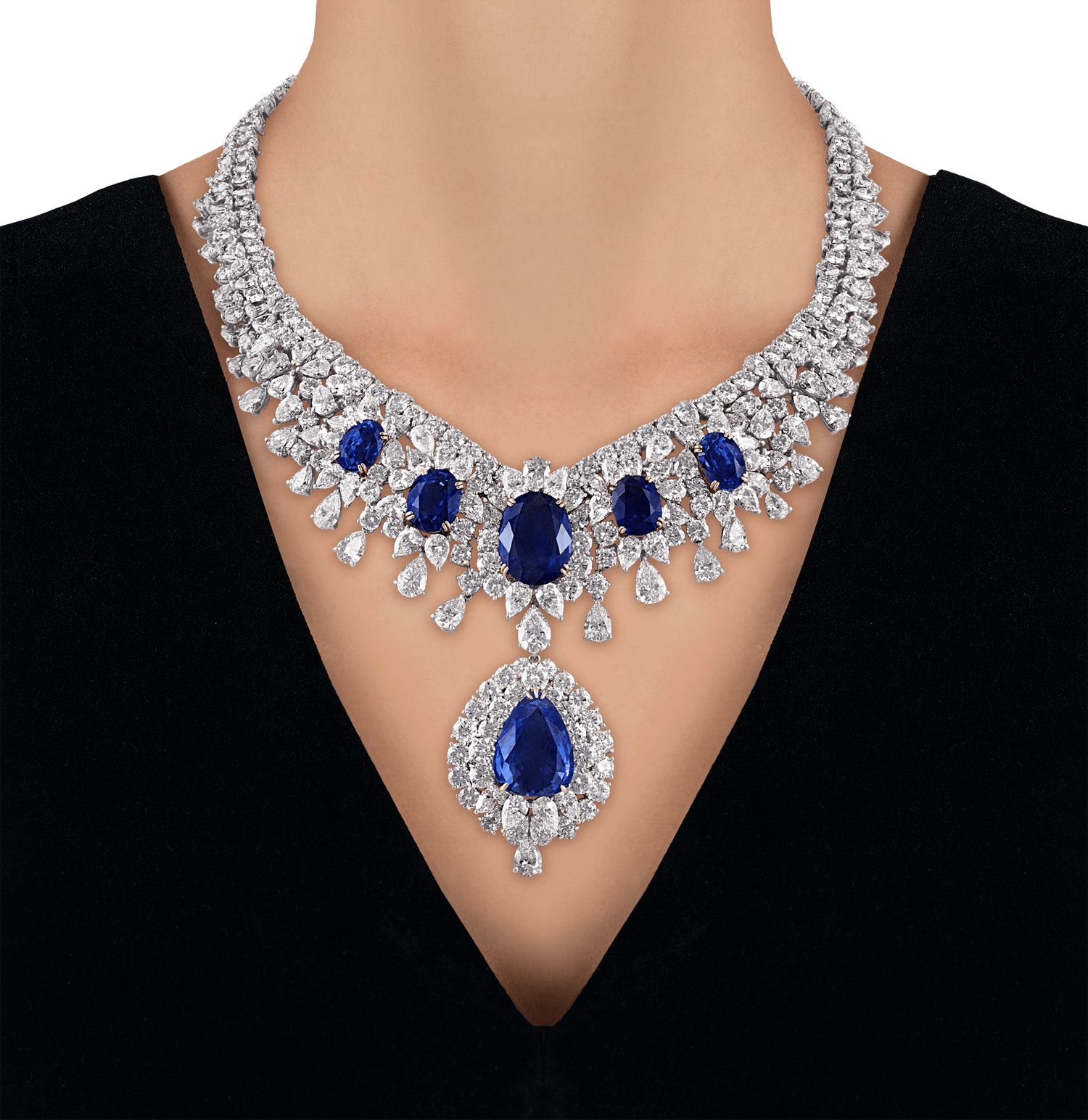 Untreated Sapphire and Diamond Suite, 242.25 Carats